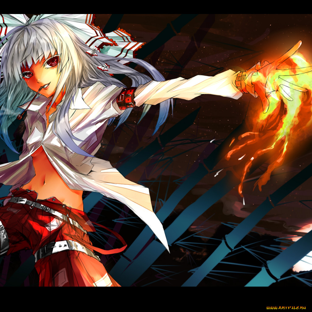 Обои fujiwara no mokou Аниме Touhou, обои для рабочего стола, фотографии  fujiwara, no, mokou, аниме, touhou Обои для рабочего стола, скачать обои  картинки заставки на рабочий стол.